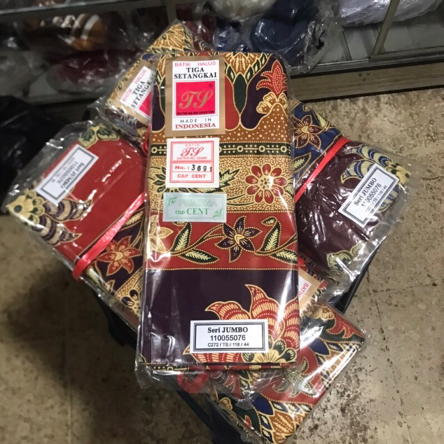 TAPIH KURUNG TIGA SETANGKAI / SARUNG BATIK TIGA SETANGKAI BATIK HALUS SERI JUMBO (SUDAH DI JAHIT)