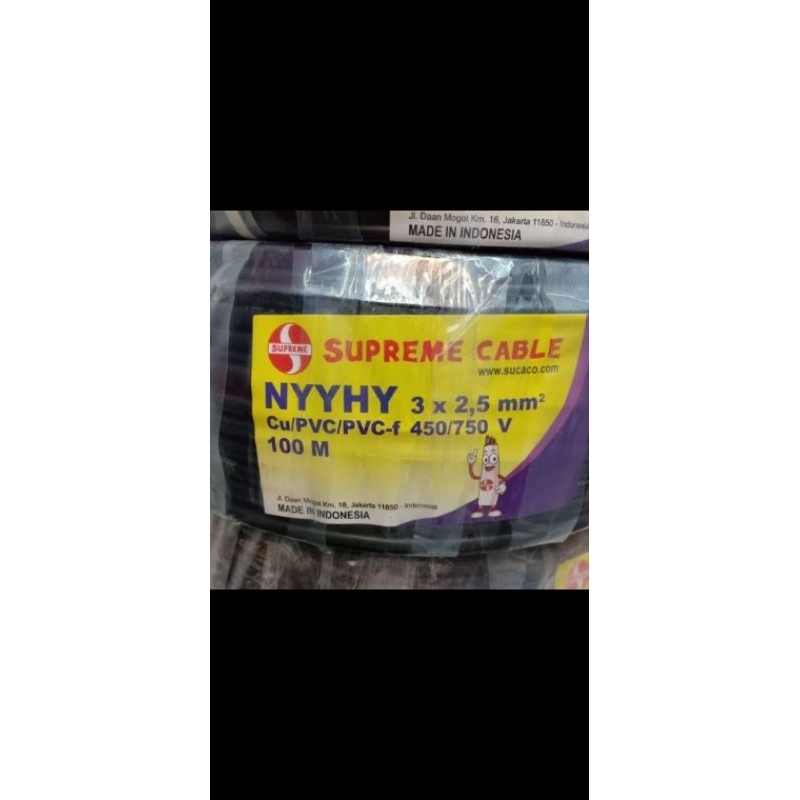 NYMHY / NYYHY Kabel serabut 3x2.5  3x2.5mm SUPREME