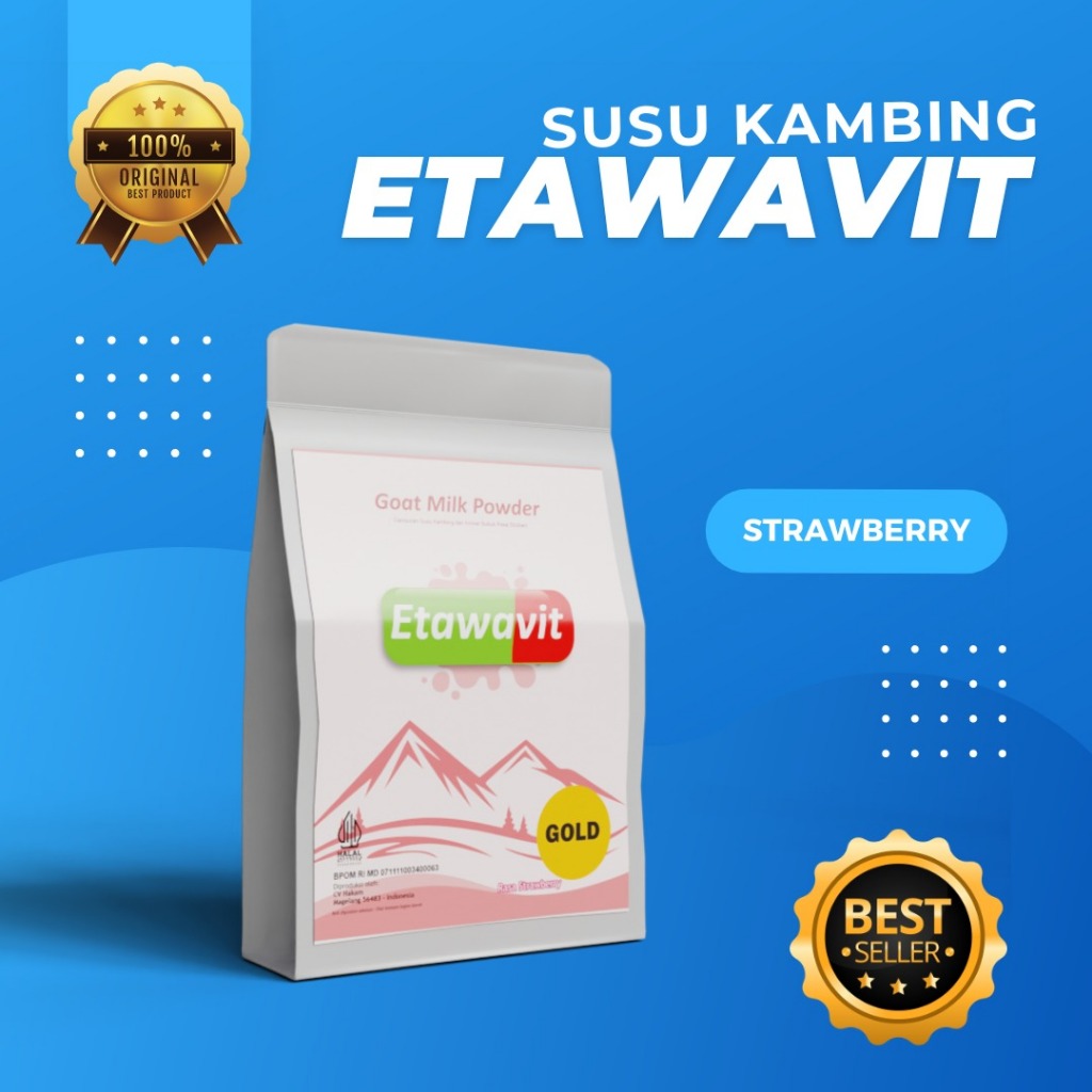 

Etawavit Susu Kambing Rasa Strawberi Baik Untuk Kesehatan Tulang Kemasan 1 kg