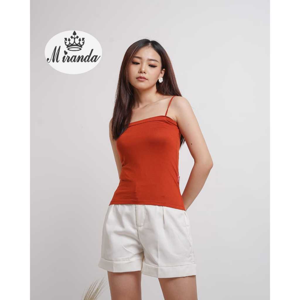 Square Top Bahan Rayon MIRANDA / kamisol Tengtop Crop Top Tali Kecil / Kemben Tanpa Cup Size M,L,XL