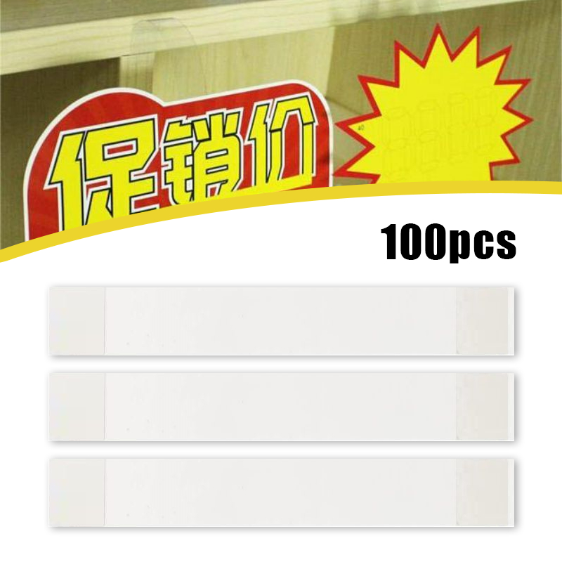 100pcs Plastik Mika Display Promo Card Mika Label Harga Rak Wobbler Promosi Mika