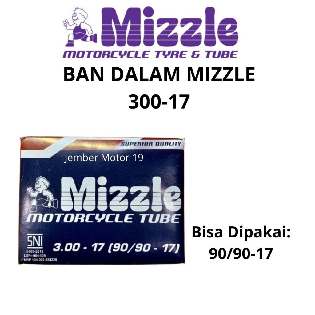 BAN DALAM MOTOR MIZZLE 300-17 (90/90-17)