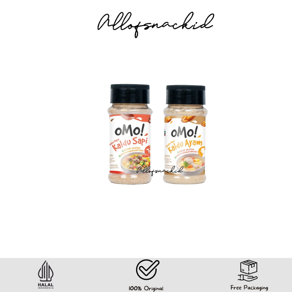 

OMO! Bumbu rasa Kaldu Ayam / Sapi - 50gr - Kaldu MPASI - BB Booster Anak