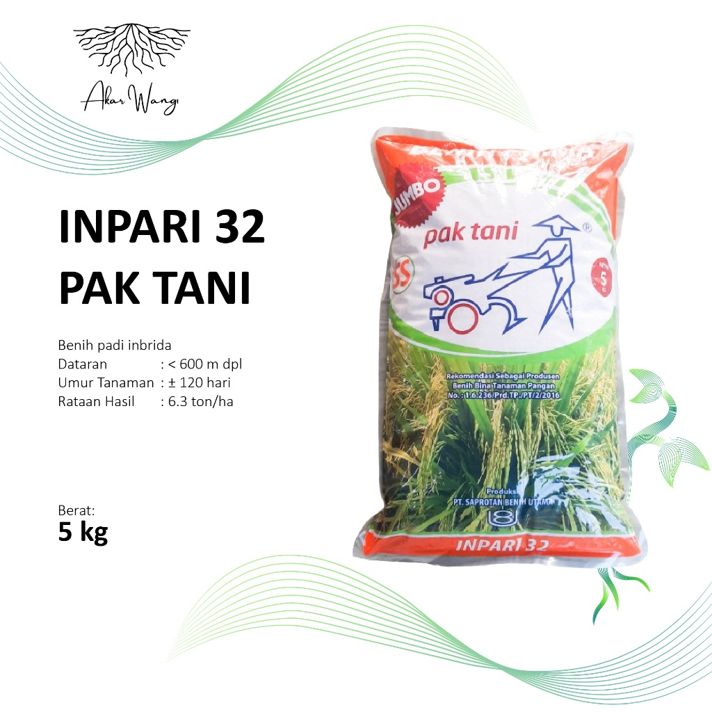 BENIH PADI INPARI 32 PAK TANI 5 KG