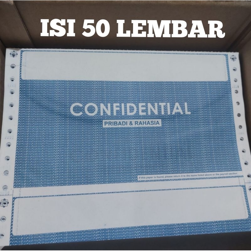 

Dck Kertas slip gaji confidential carbonized 3 play high quality print