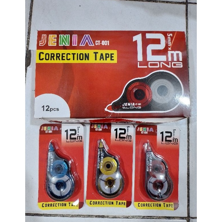 

KODE G2V2 CORRECTION TAPE JENIA CT1 12 METER TIP EX KERTAS MERK JENIA 1 ORIGINAL
