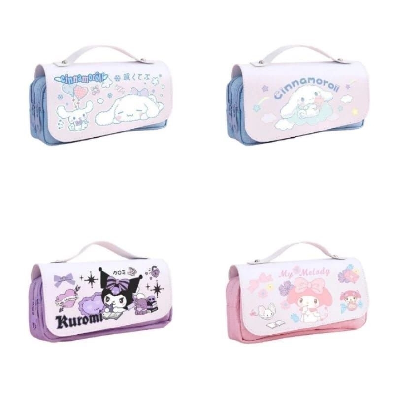 

TEMPAT PENSIL GAYA KOREA MOTIF SANRIO CINNAMOROL KUROMI MELODI