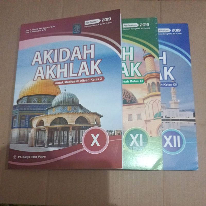 Buku Aqidah Akhlak MA Kelas 10, 11, 12 Kurikulum 2019(Toha Putra)