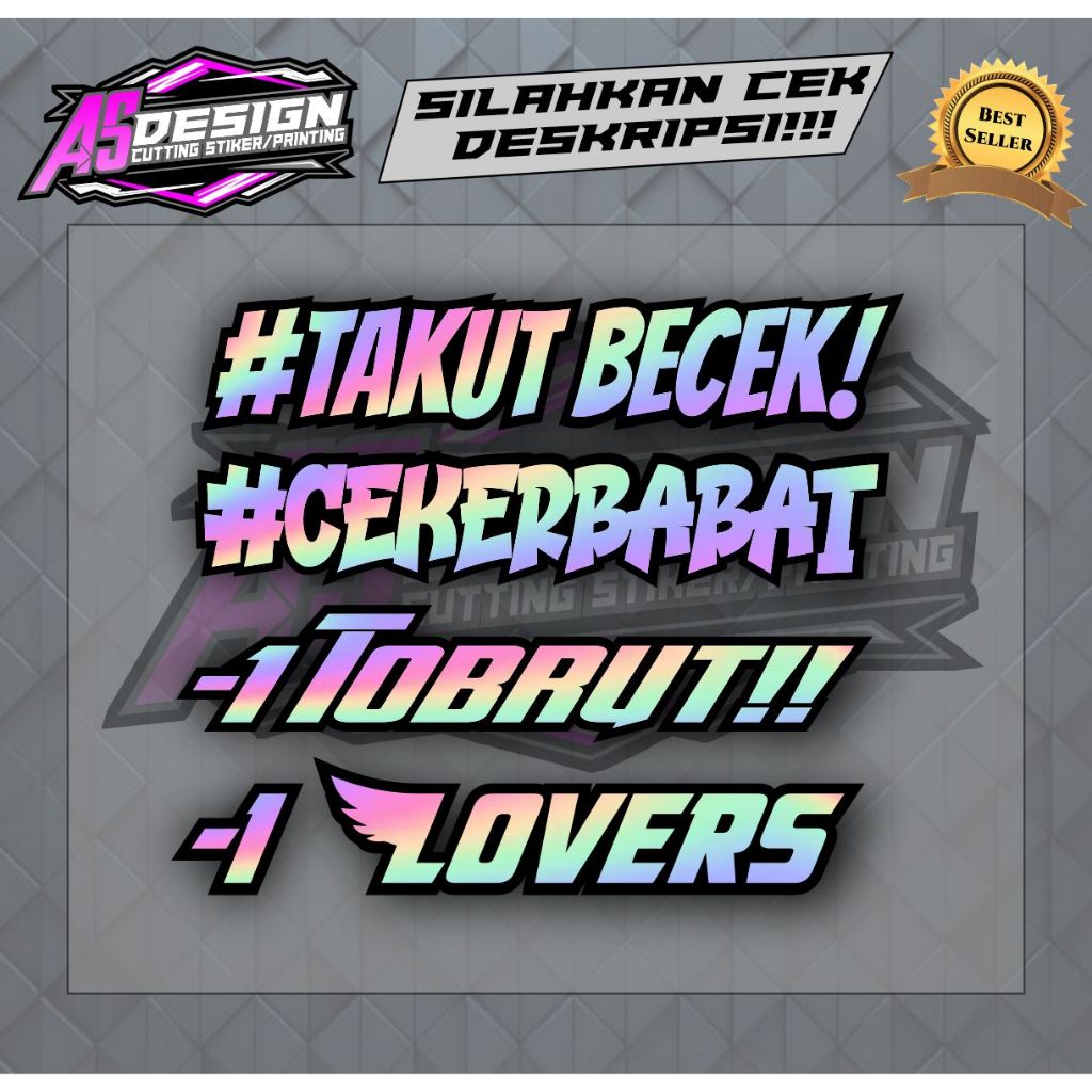 STIKER PLAT NOMER STIKER CUTTING PLAT NOMER/HELM/DLL