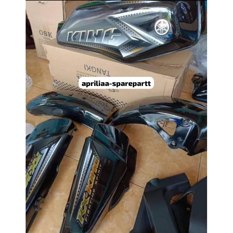cover body set RX king tahun 2002 warna hijau tua set stiker