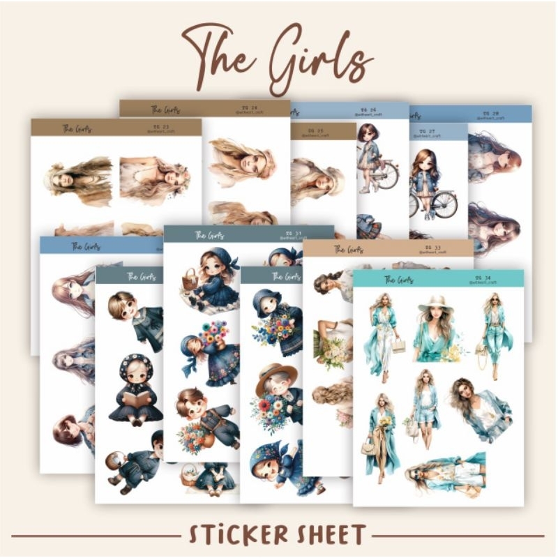 

WHC- Girl Sticker for Journaling Scrapbooking