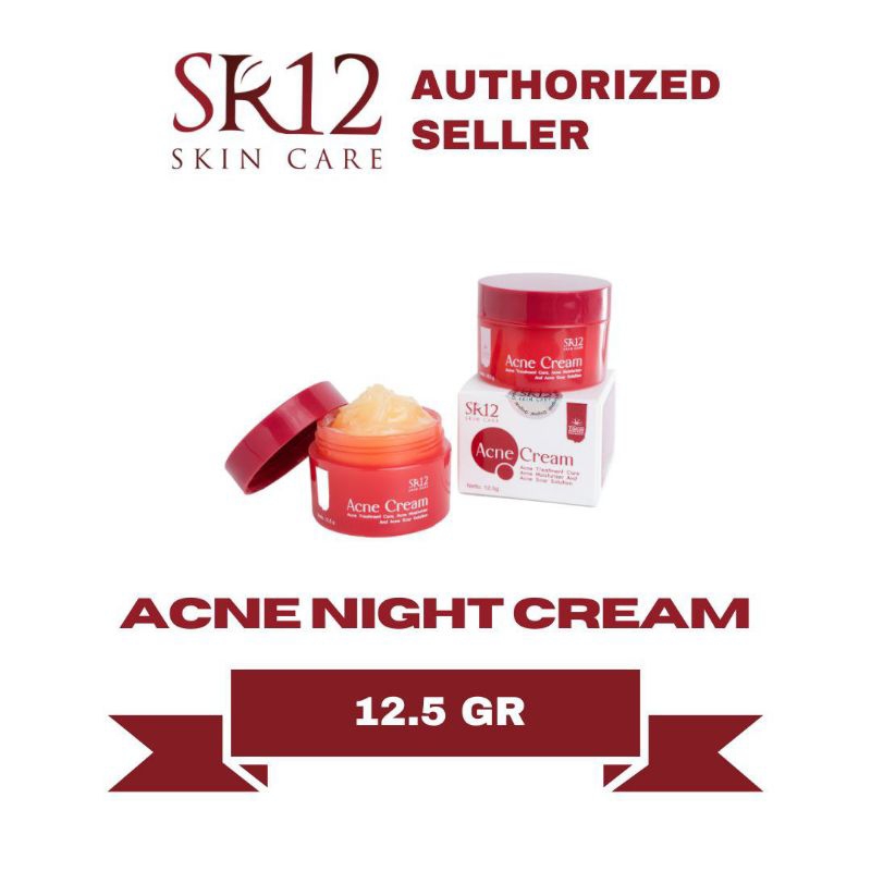 CREAM MALAM JERAWAT SR12 ACNE CREAM SR12 ACNE NIGHT CREAM KRIM MALAM JERAWAT