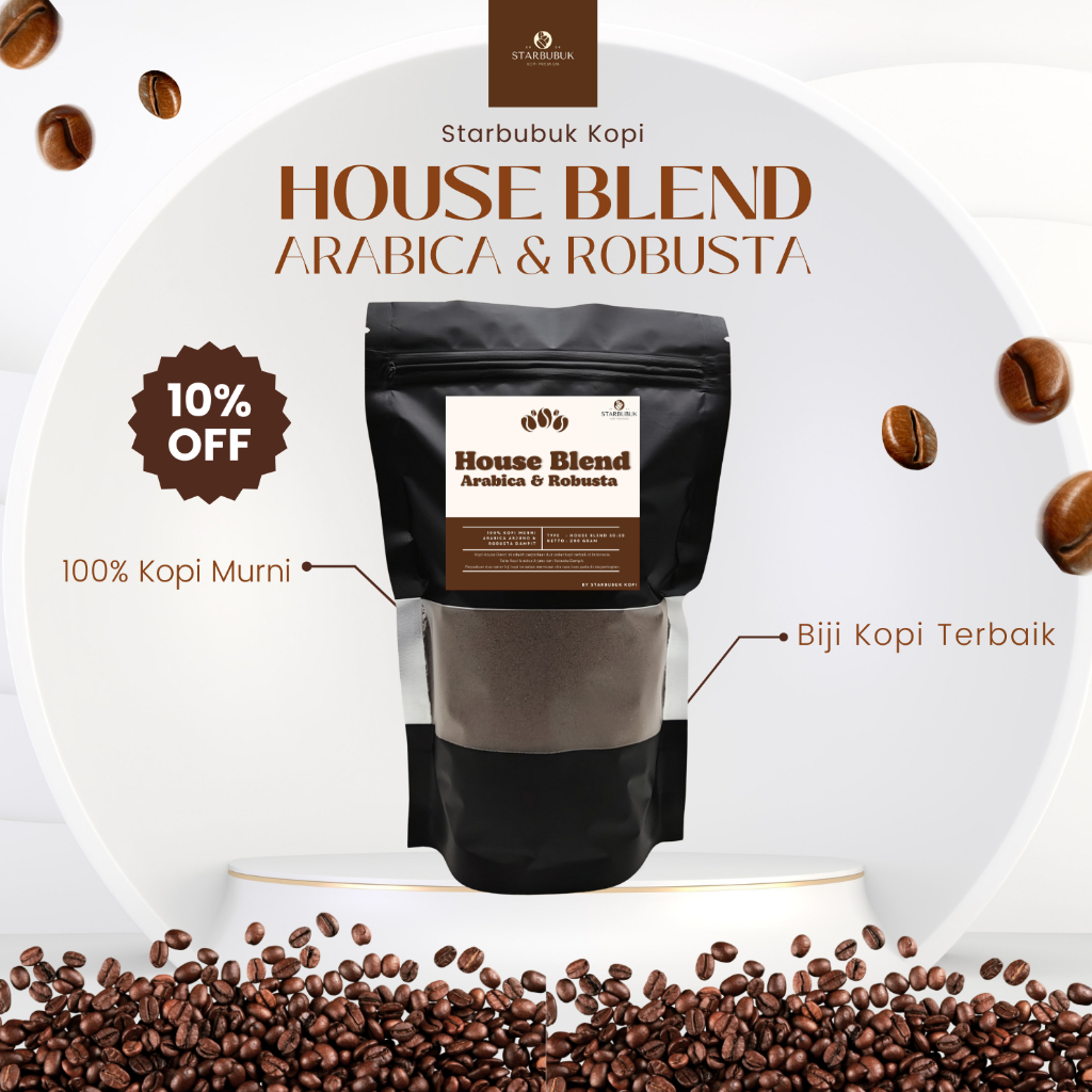 

Kopi Bubuk House Blend (100% Kopi Premium Arabica & Robusta) 250 GRAM