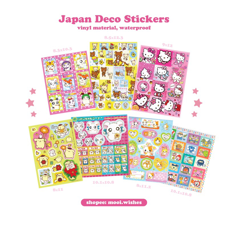 

Sticker Deco Japan Handphone Laptop Journaling Penpal Lucu Aesthetic