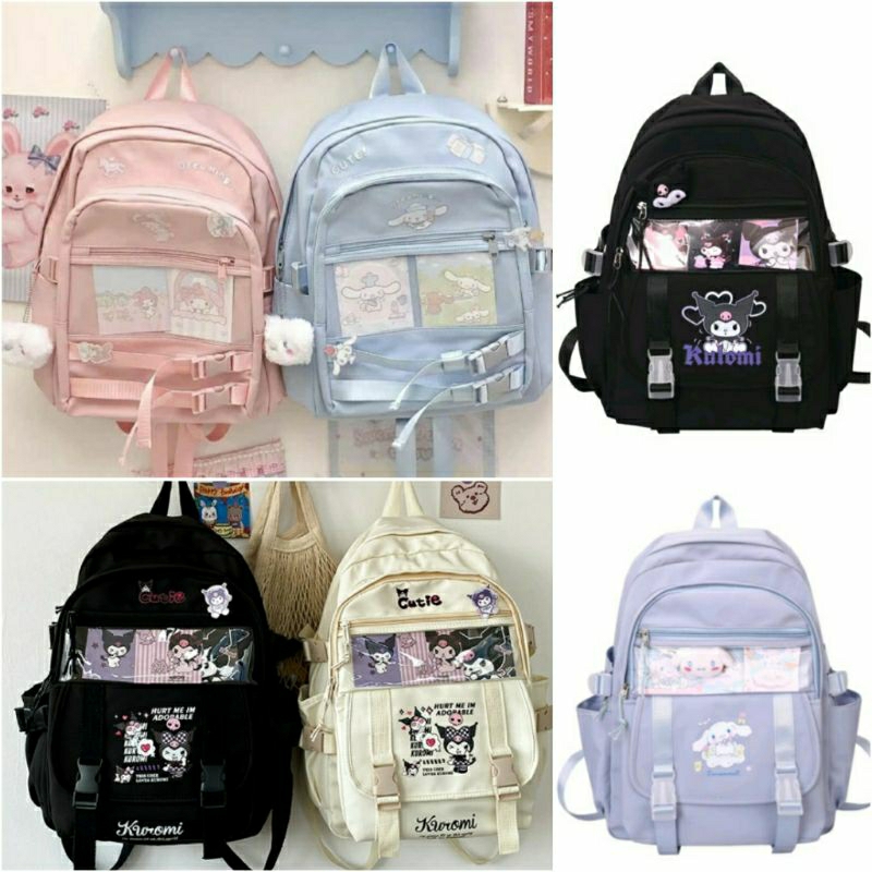 Hello Kitty Indonesia - Tas Punggung Tas Ransel Tas Sekolah Anak Remaja Dewasa Sanrio Double Belt He