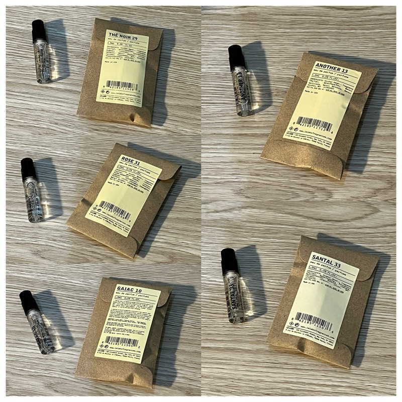 VIAL PARFUM - LELABO Santal 33 Another 13 Rose 31 1,5ml SAMPLE Tester Mini Perfume LE LABO SET