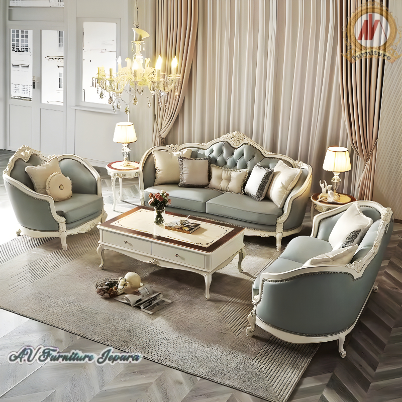 Kursi Sofa ruang tamu keluarga ukiran jepara