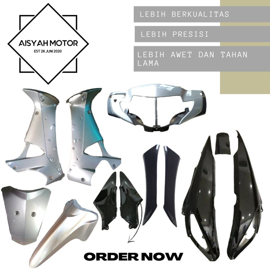 Cover Bodi Halus Honda Supra X 125 Lama Warna Silver