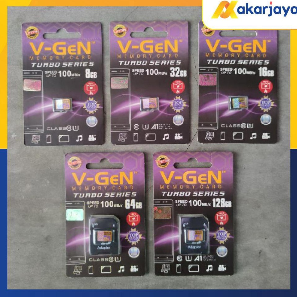 Murah Banget Vgen Turbo 8GB 16GB 32GB 64GB 128GB Memory card Class 1 Original Kartu Memori VGen