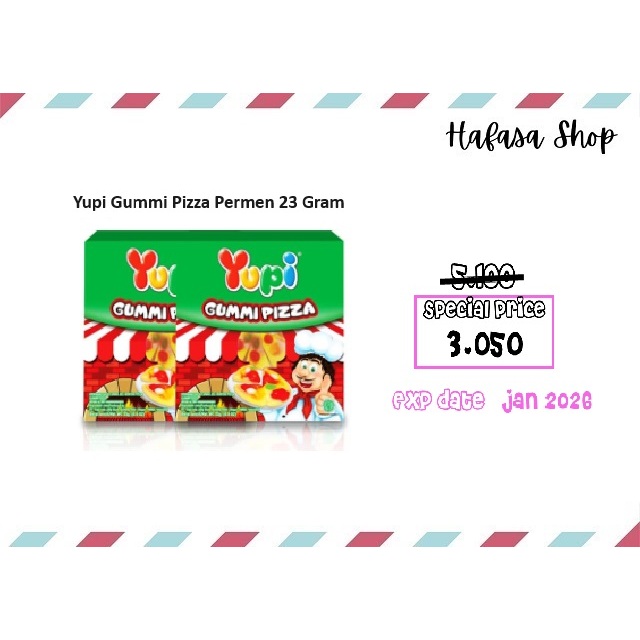 

Yupi Gummy Pizza Permen 23 gram