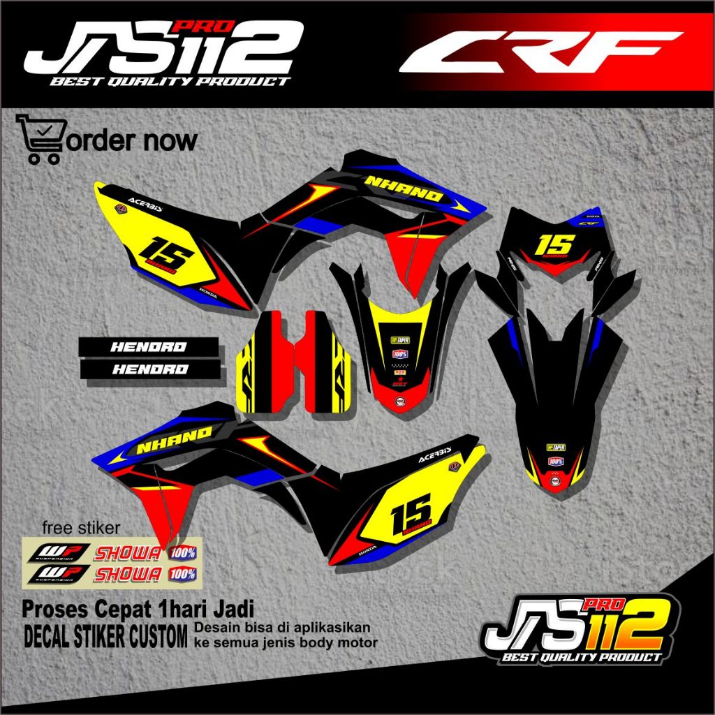 Decal Sticker Crf 150 L- Stiker Motor CRF - Setiker Honda Crf 150L