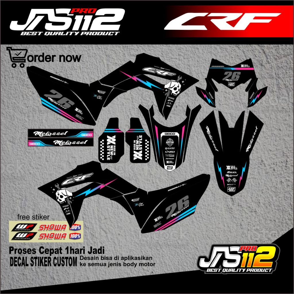 Decal Sticker Crf 150 L- Stiker Motor CRF - Setiker Honda Crf 150L