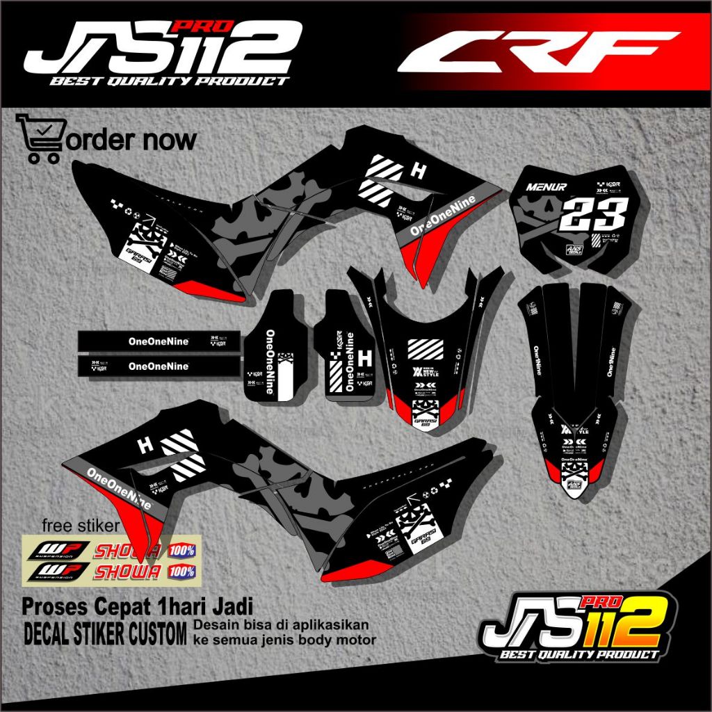 Decal Sticker Crf 150 L- Stiker Motor CRF - Setiker Honda Crf 150L