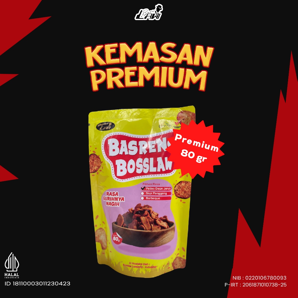 

Kemasan Premium Basreng Bosslaw