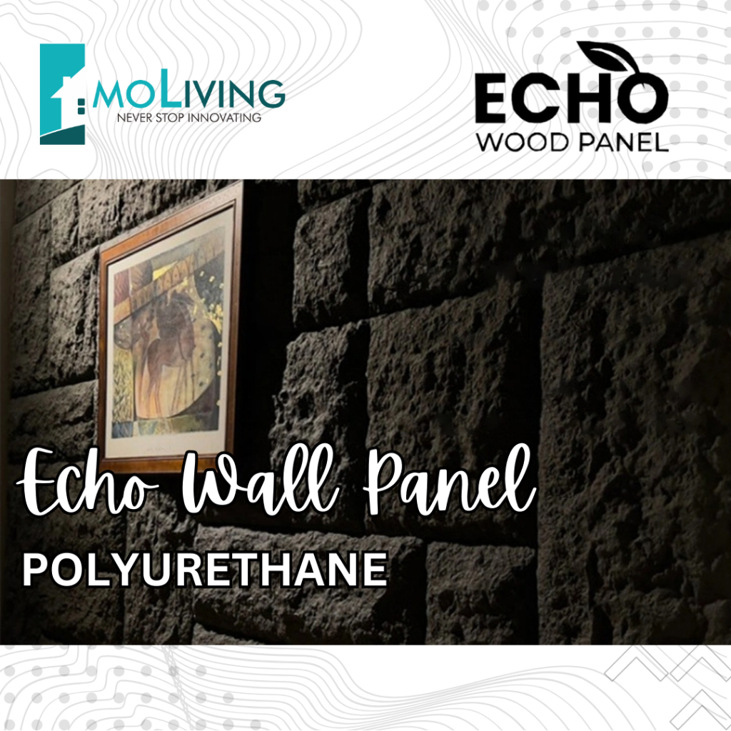 Panel Dinding Motif Batu Alam | Echo PU Stone Wall Panel | Wall Panel 3D