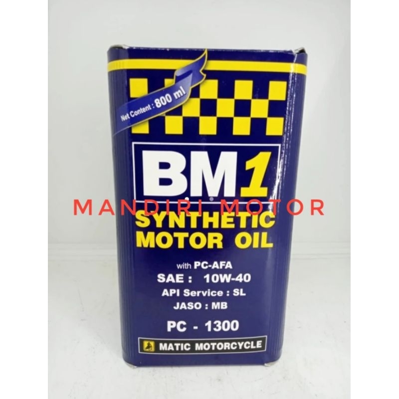 Oli BM1 Matic PC1300 10W 40 800 ML Oli Synthetic Motor Matic Original BM1 Asli