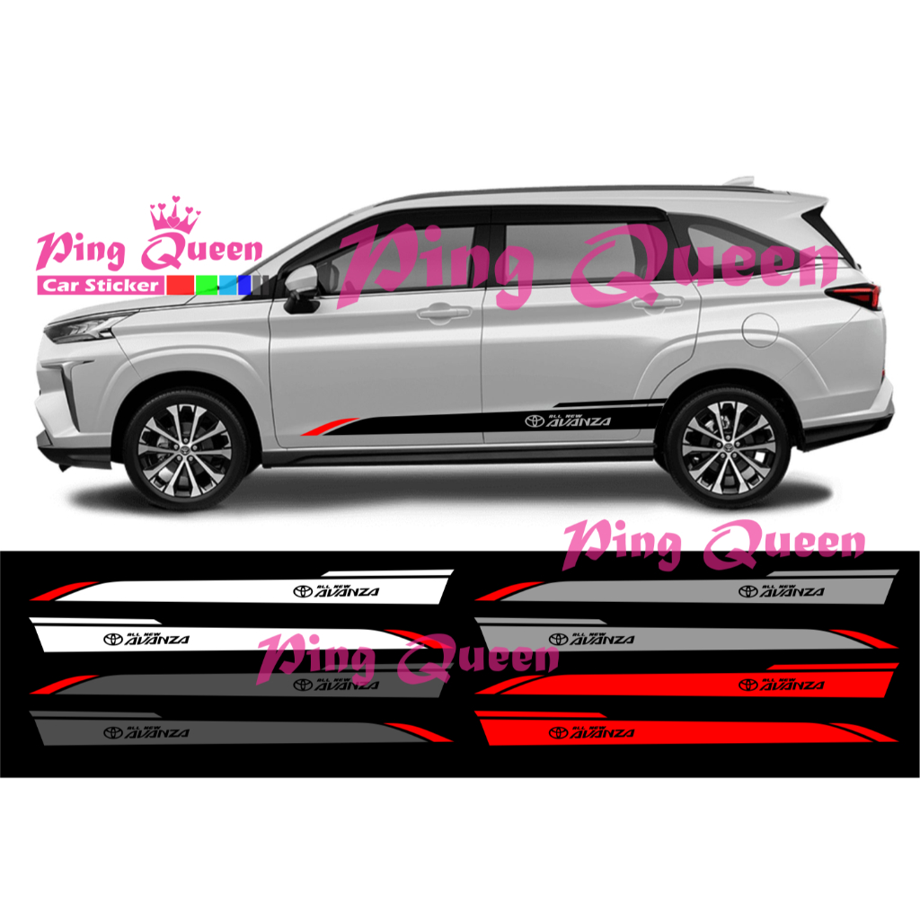 CUTTING STICKER MOBIL ALL NEW AVANZA STICKER LIST MOBIL TOYOTA ALL NEW AVANZA