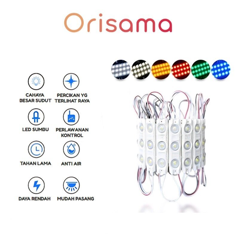 Lampu LED Modul 3Mata SMD DC 12Volt /24Volt Waterproof