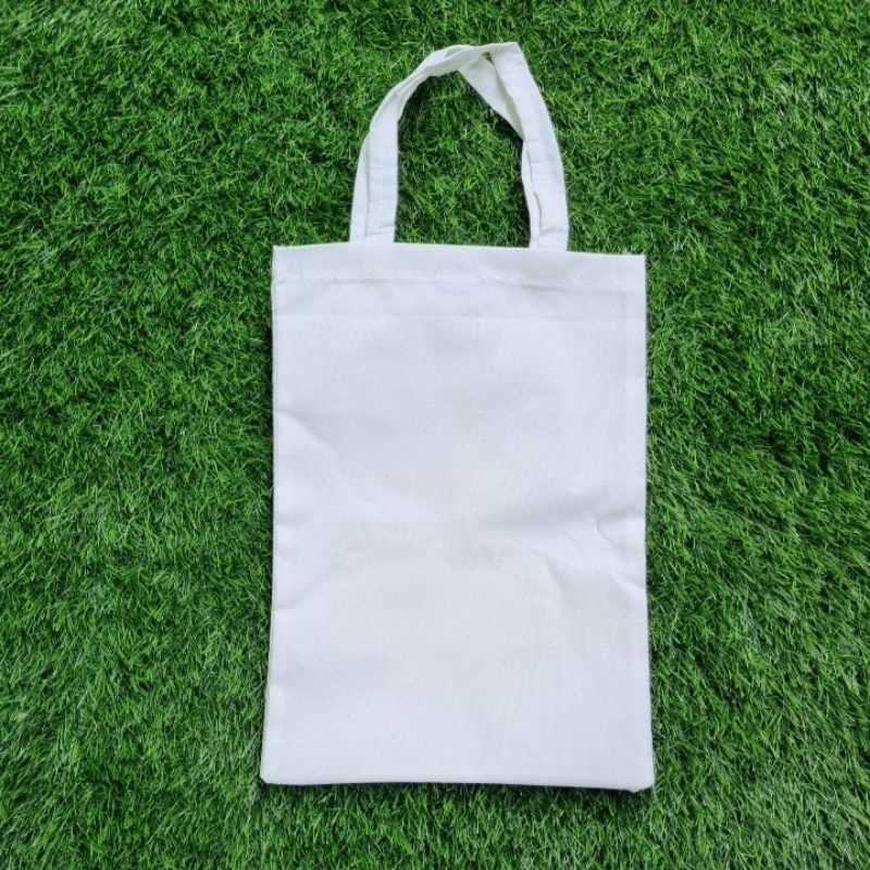 Tas blacu / tote bag putih polos ecoprint / tote bag lukis 25x35 cm