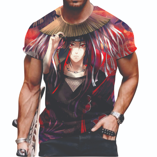 KAOS TAG THAILAND NARUTO ITACHI AKATSUKI AOP (ALL OF PRINT) | KAOS CARTOON KARTUN ANIME KOMIK COMIC 