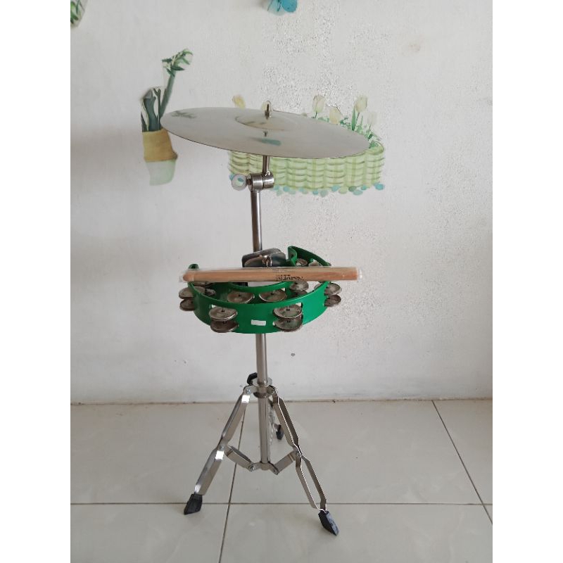 Satu set Stand+cymbal Simbal markis Marawis