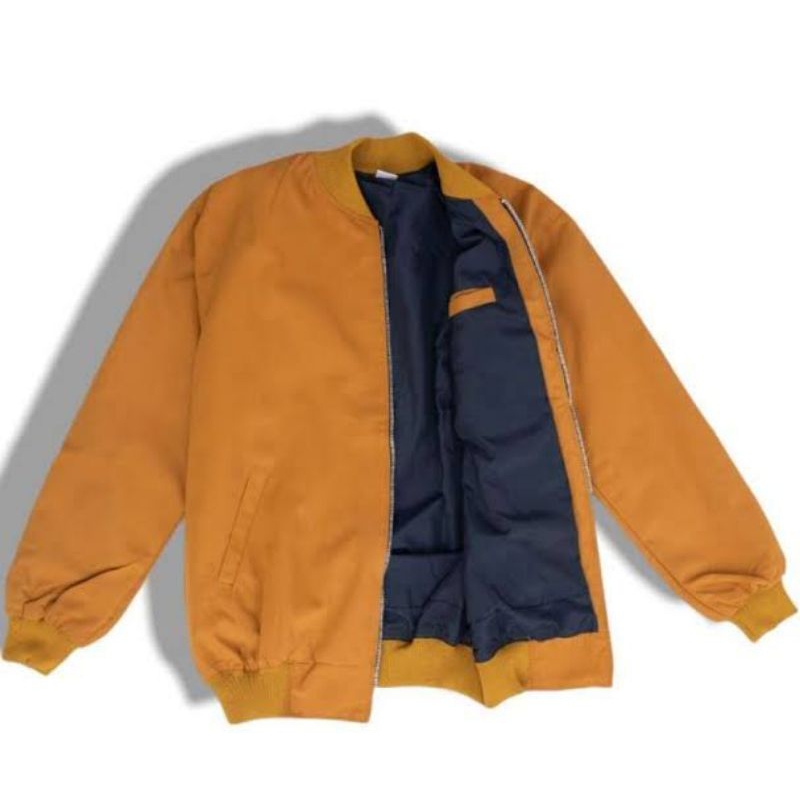 jaket*bomber*kuning*tua*polos
