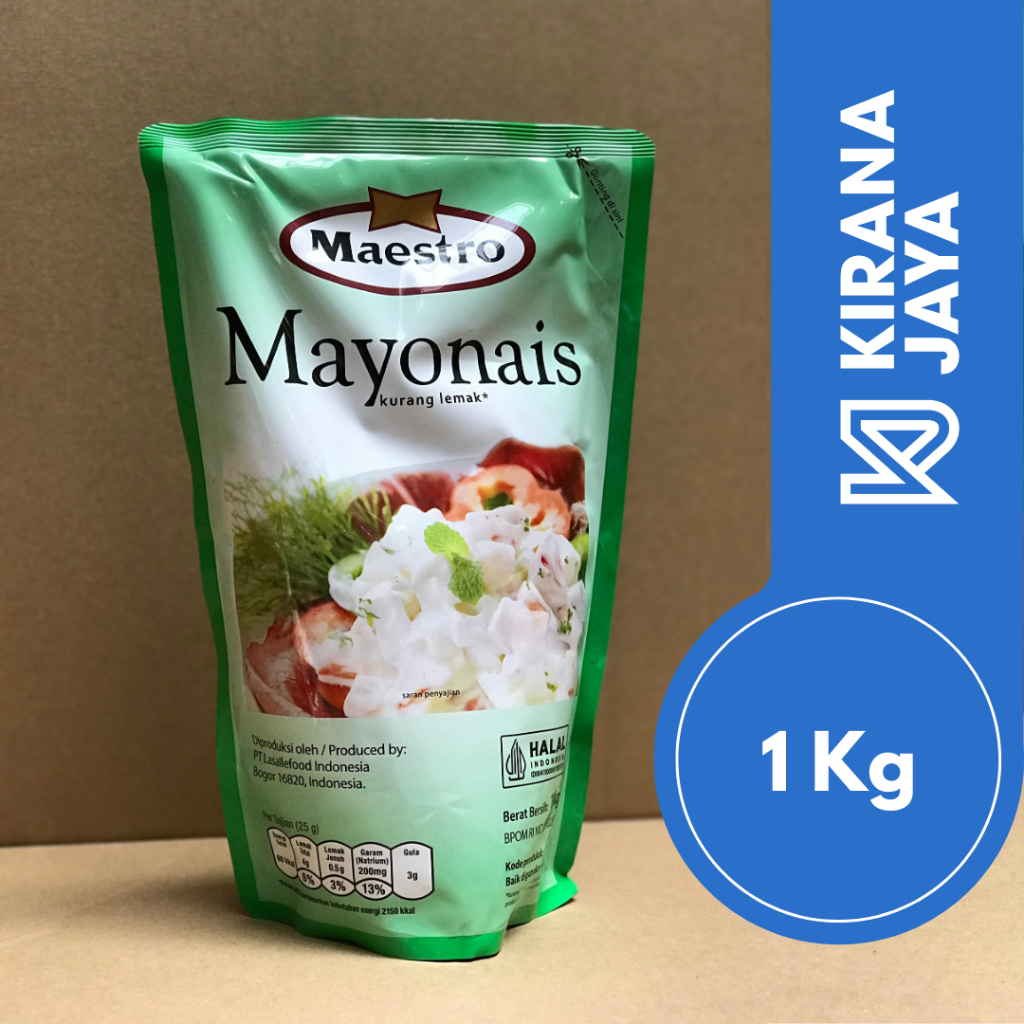 

Maestro Mayonnaise Pouch 1 kg (1000gram)