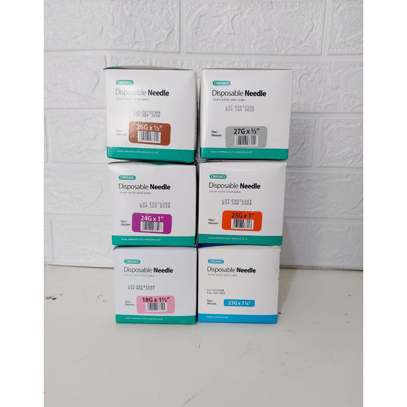 Disposable needle Onemed 18G,23G,24G,25G,26G,27G/nedel