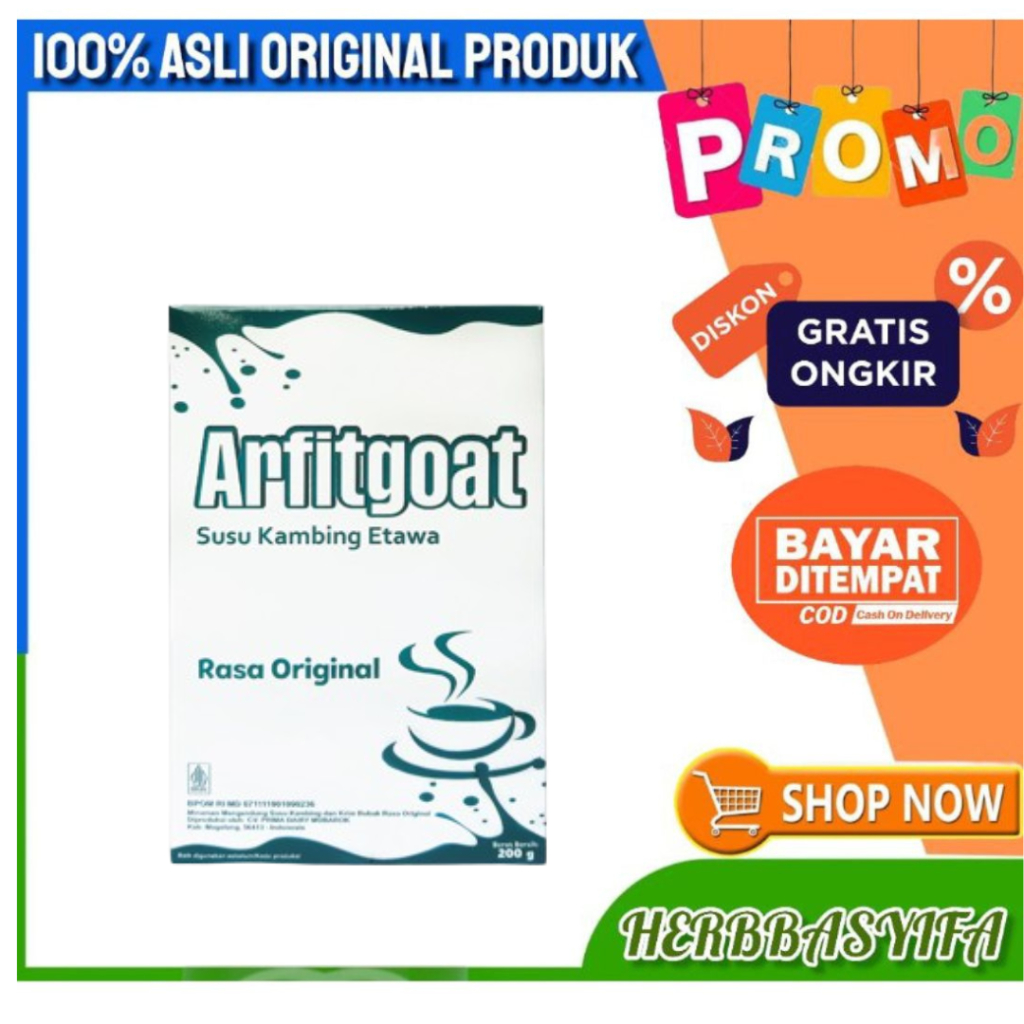 

ARFITGOAT Susu Kambing Etawa Bubuk Full Cream Original 200gr BPOM