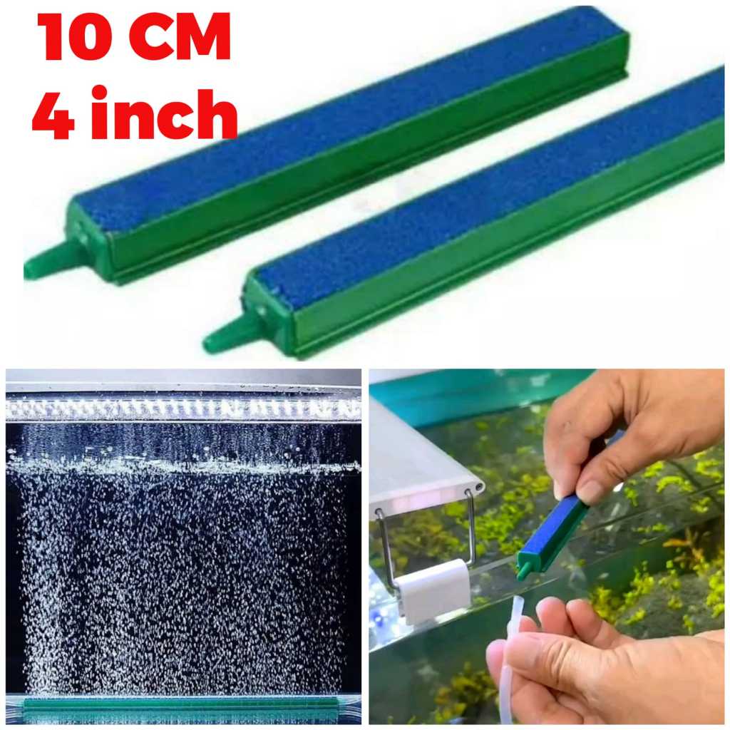 Batu Aerator BALOK Persegi Panjang 4 INCH - Air Stone 10 cm 10cm Gelembung Udara Oksigen Aquarium Aq