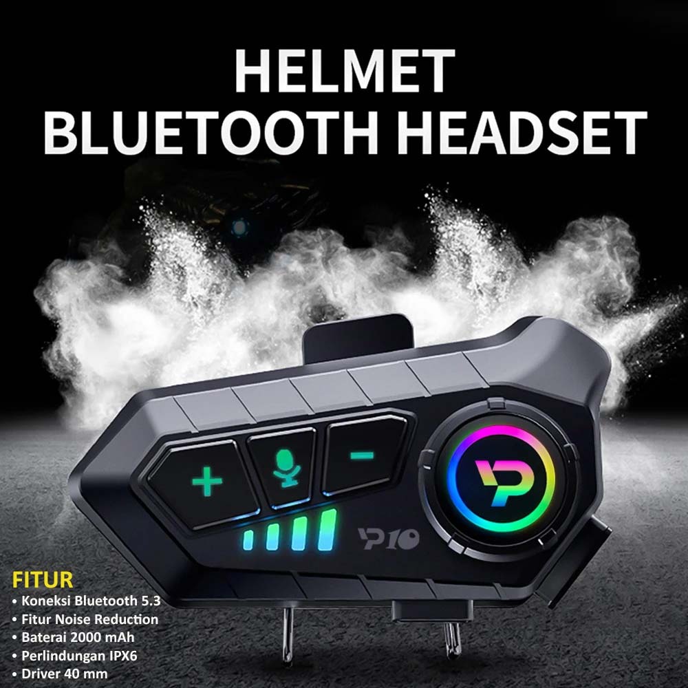 Intercom Helm Bluetooth Radio FM Headset Helmet Motorcycle - Y10