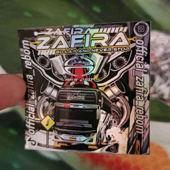 

Stiker Bus Zafira, Vynil/Hologram, Tahan Air, Tahan Lama