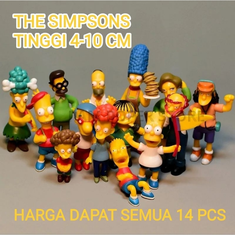 Action Figure The Simpsons Family Set 14 Pcs