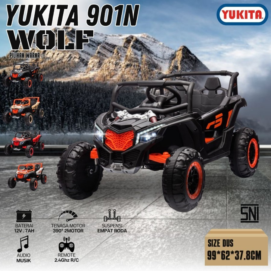 Mainan Anak Mobil Aki YUKITA 901N WOLF / Mobil Aki Yukita
