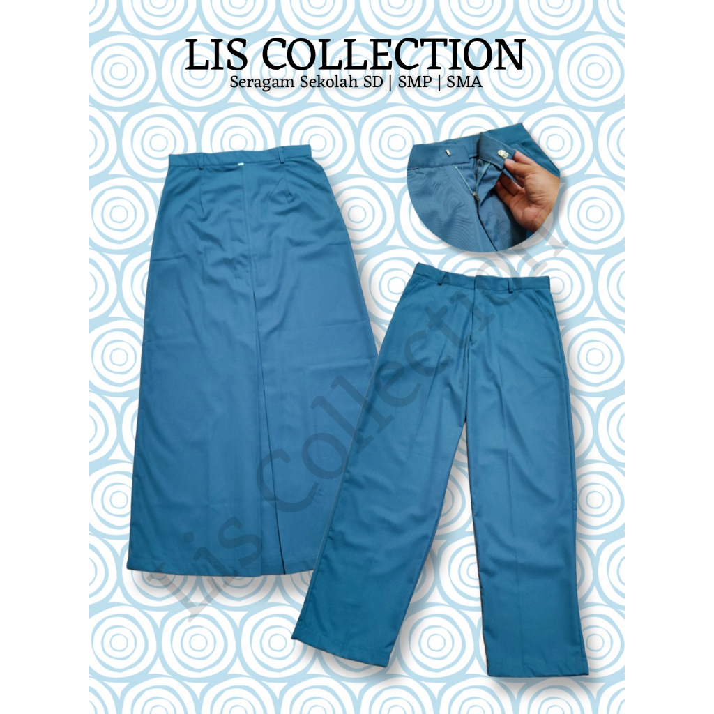 Seragam ROK SMA SPAN Abu-Abu Bahan DRILL