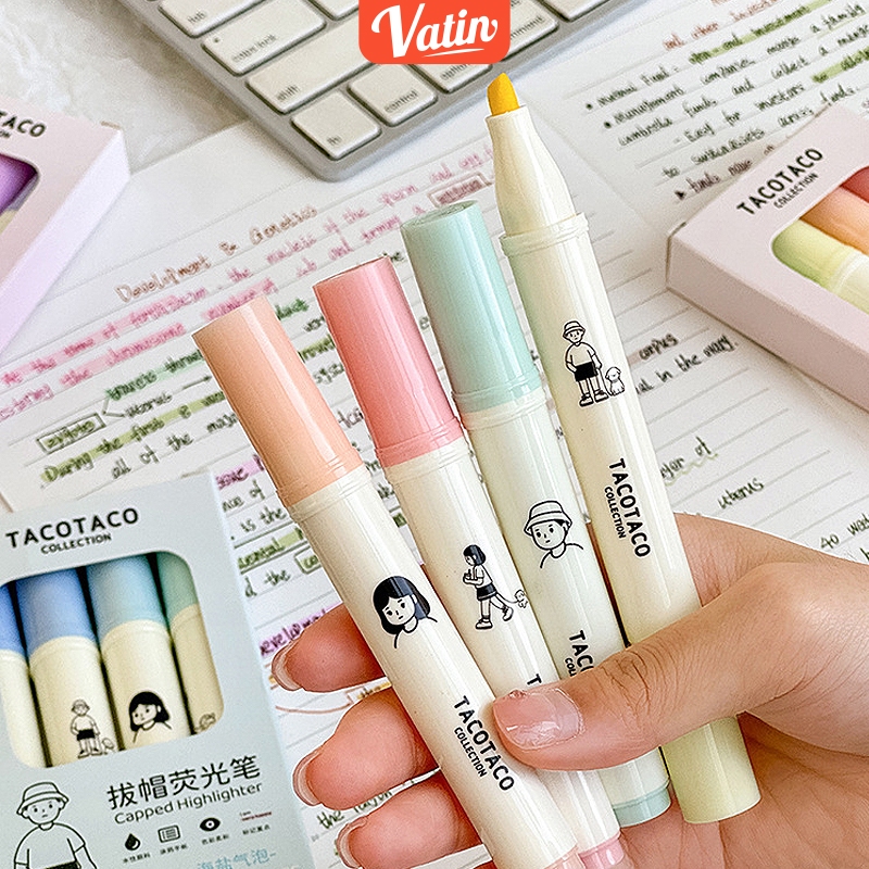 

1 SET ISI 4 HIGHLIGHTER WARNA PASTEL TERANG / 1 SET HIGHLIGHTER WARNA PASTEL - Vatin_shop