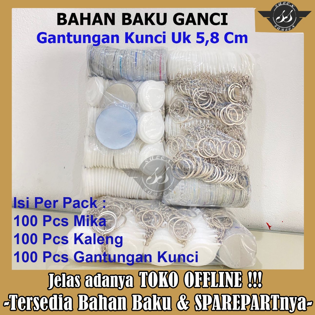 Bahan Baku Pin 58 Gantungan Kunci
