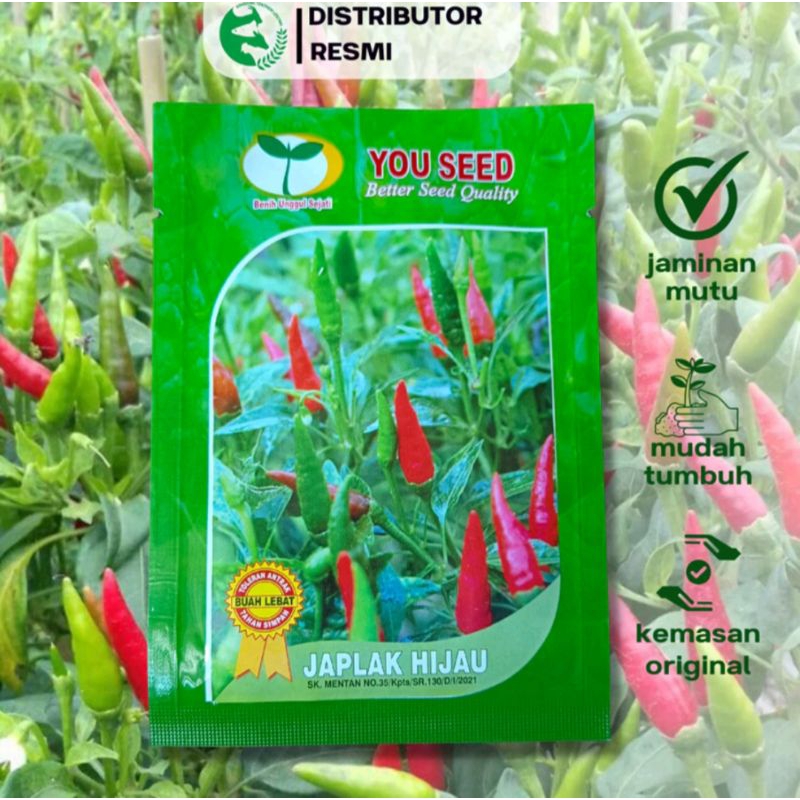 Benih Cabe Rawit Tegak JAPLAK HIJAU ISI 10 GRAM