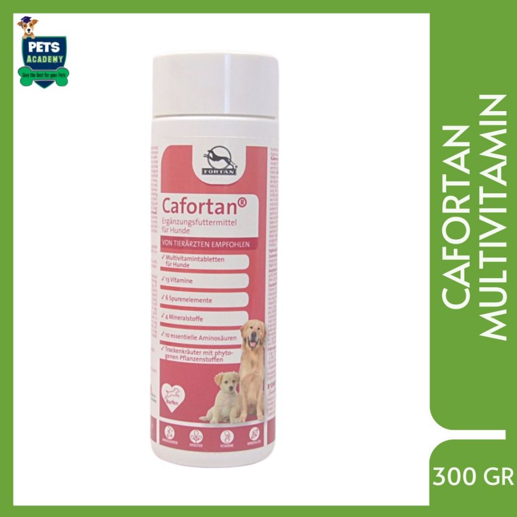 Suplement vitamin kucing anjing - Cafortan multivitamin 300 gr - vitamin hewan
