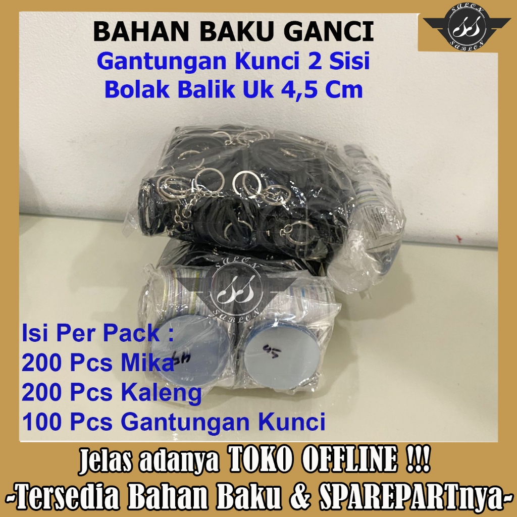 Bahan Baku Pin Gantungan Kunci 2 Sisi ( 45 MM )